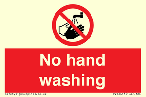 No hand washing